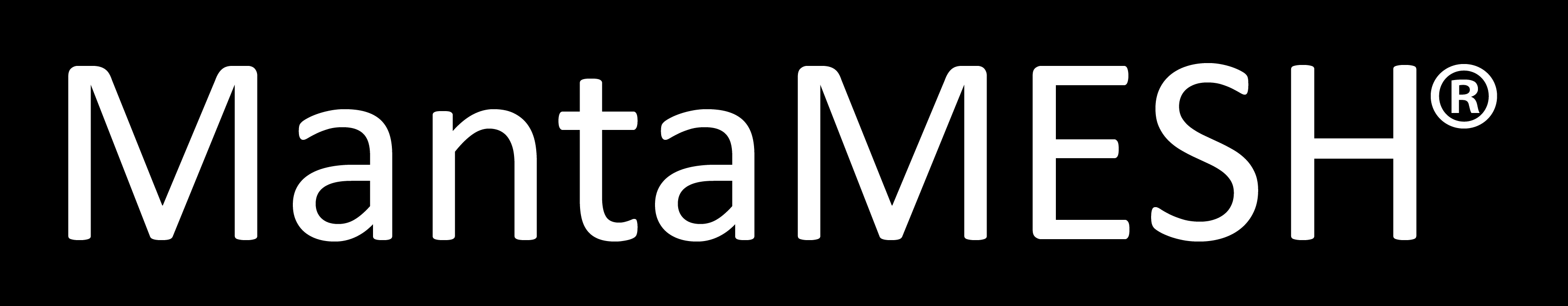 MantaMESH logo black background