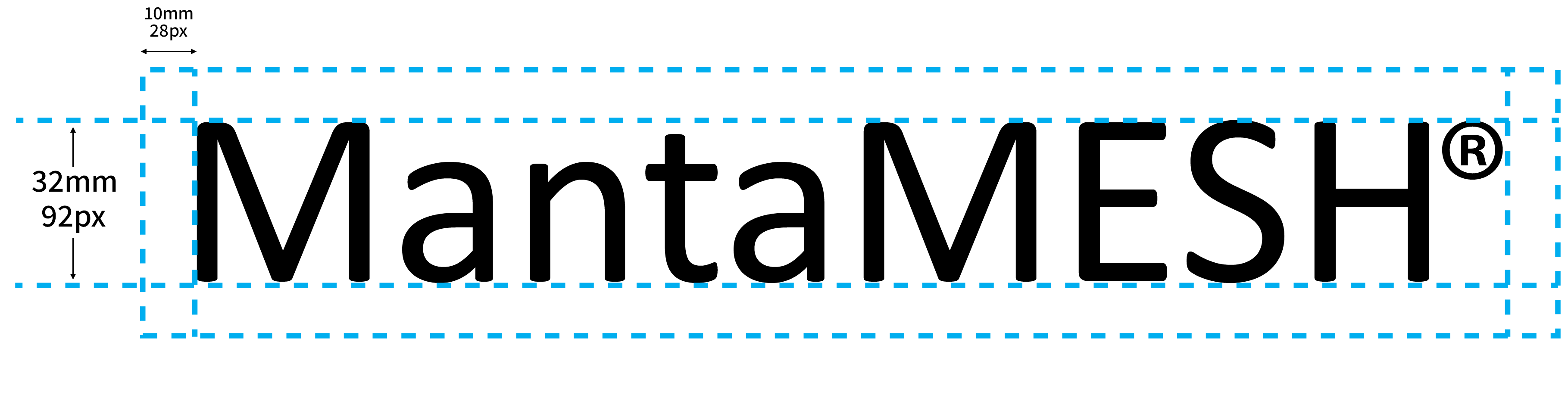 MantaMESH logo size guide